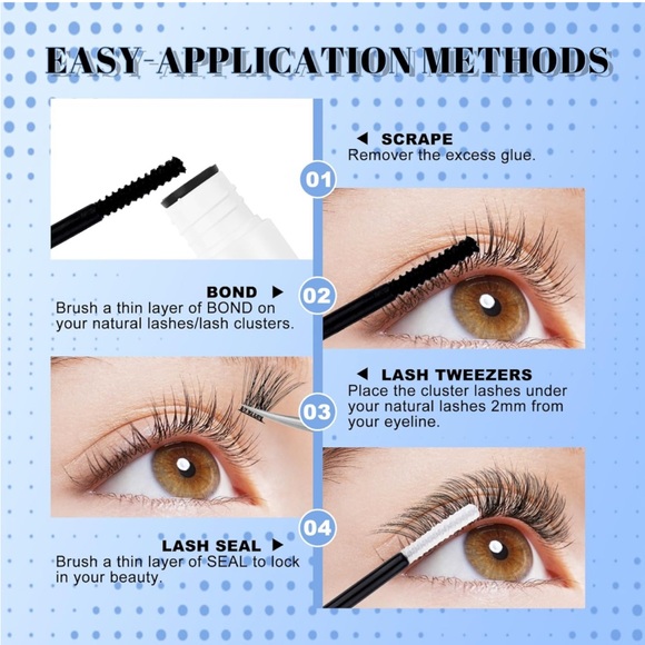 Individual Lashes 280pcs Lash Extensions Clusters Mixed Tray DIY Reusable Matte - Picture 5 of 8